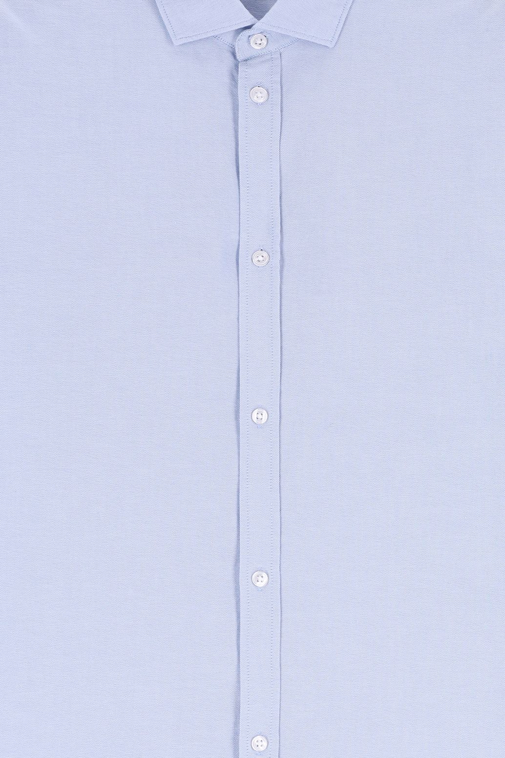 Blauw katoenen Oxford overhemd