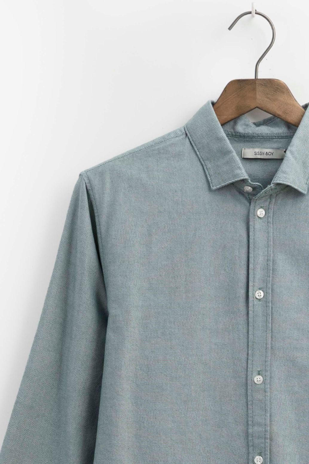 Chemise en coton Oxford - vert