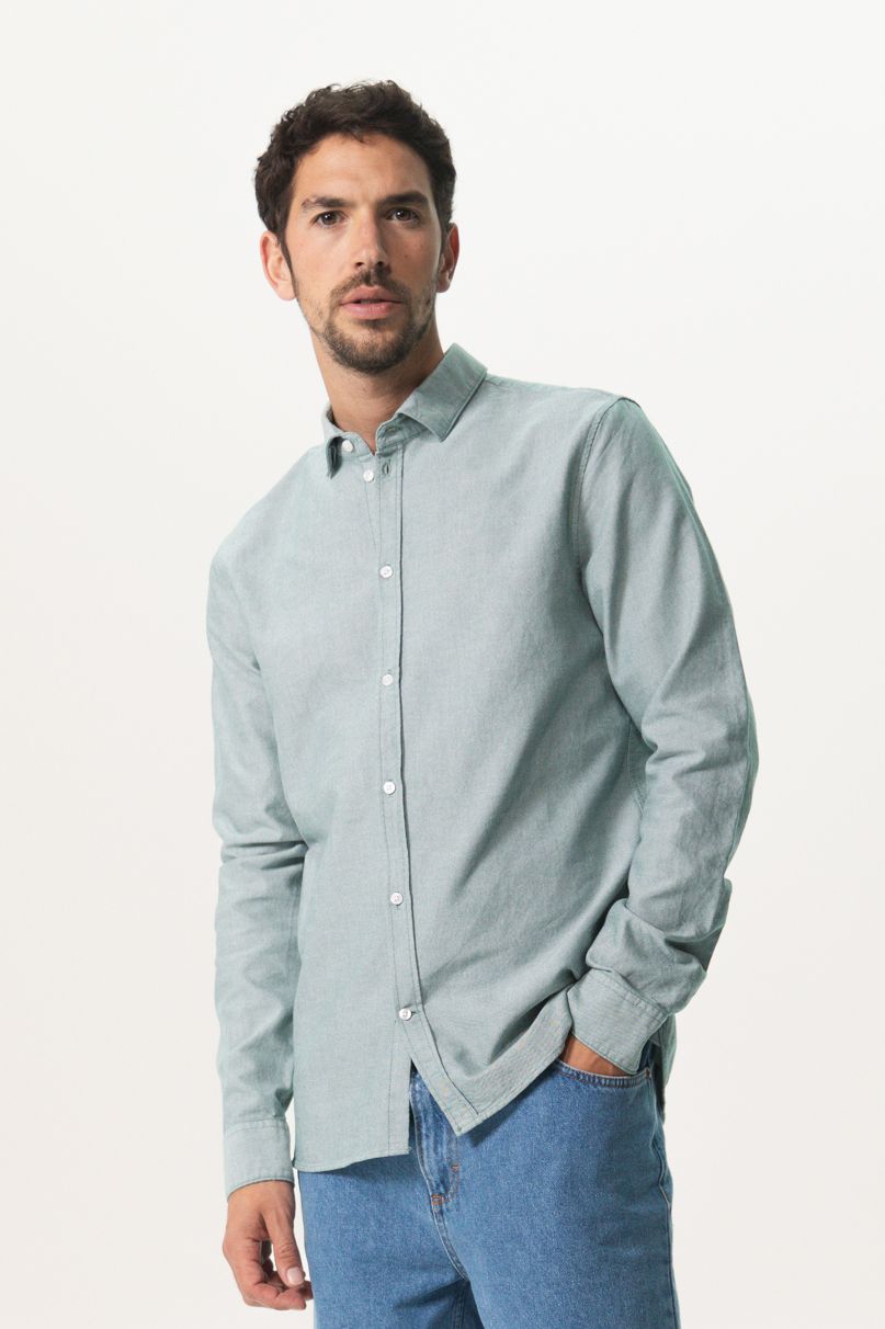 Chemise en coton Oxford - vert