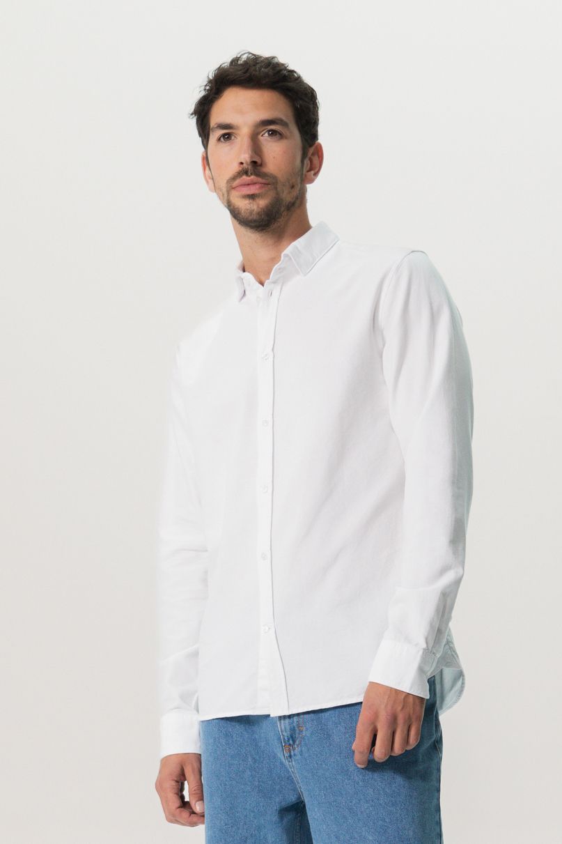 Chemise en coton Oxford - blanc