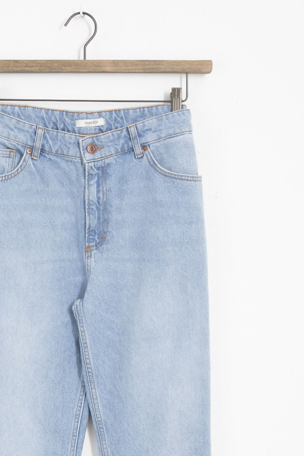 Lichtblauwe mid-rise Loose Fit Jeans