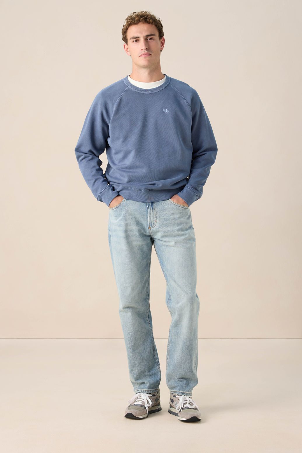 Lichtblauwe mid-rise Loose Fit Jeans