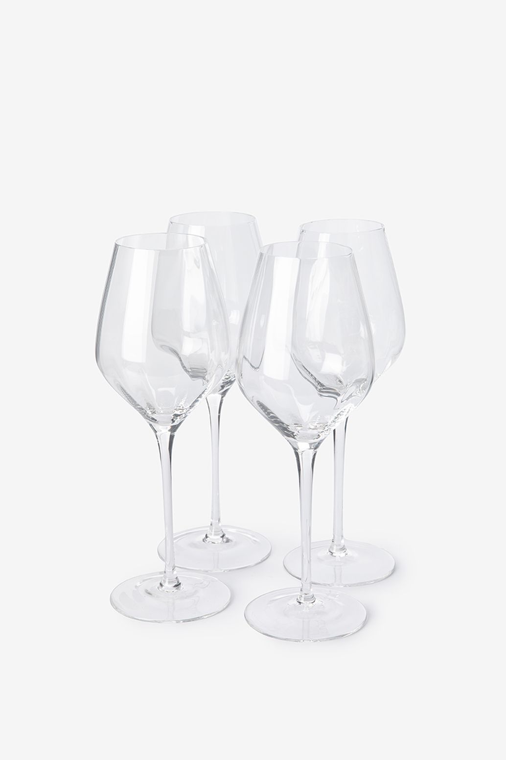 Verres à vin transparents