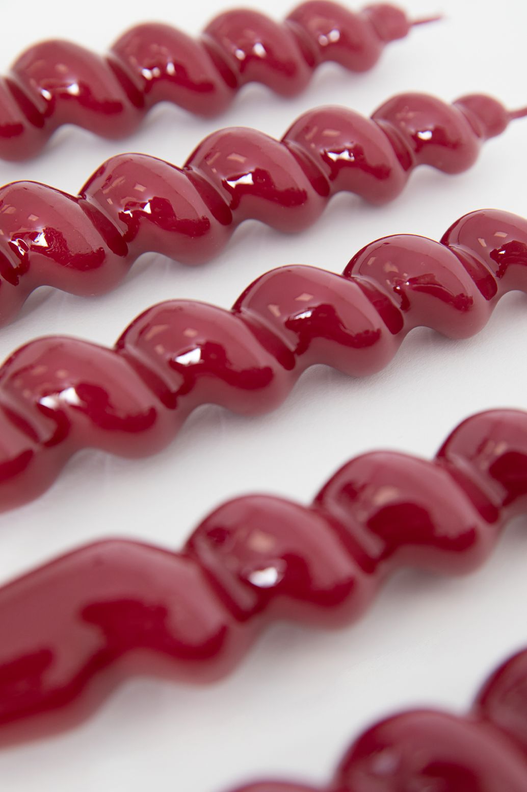 Bordeauxrode draaikaarsen 16cm