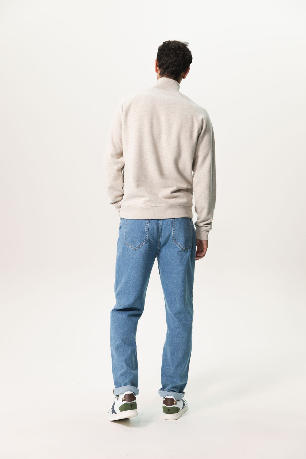 Sweat avec fermeture éclair - beige