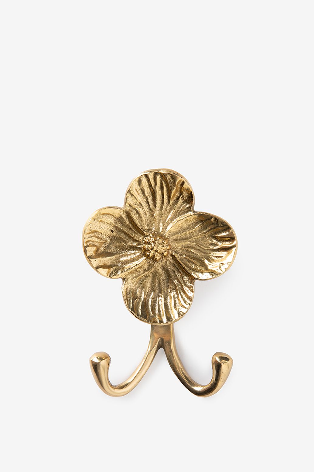 Patère en laiton fleur