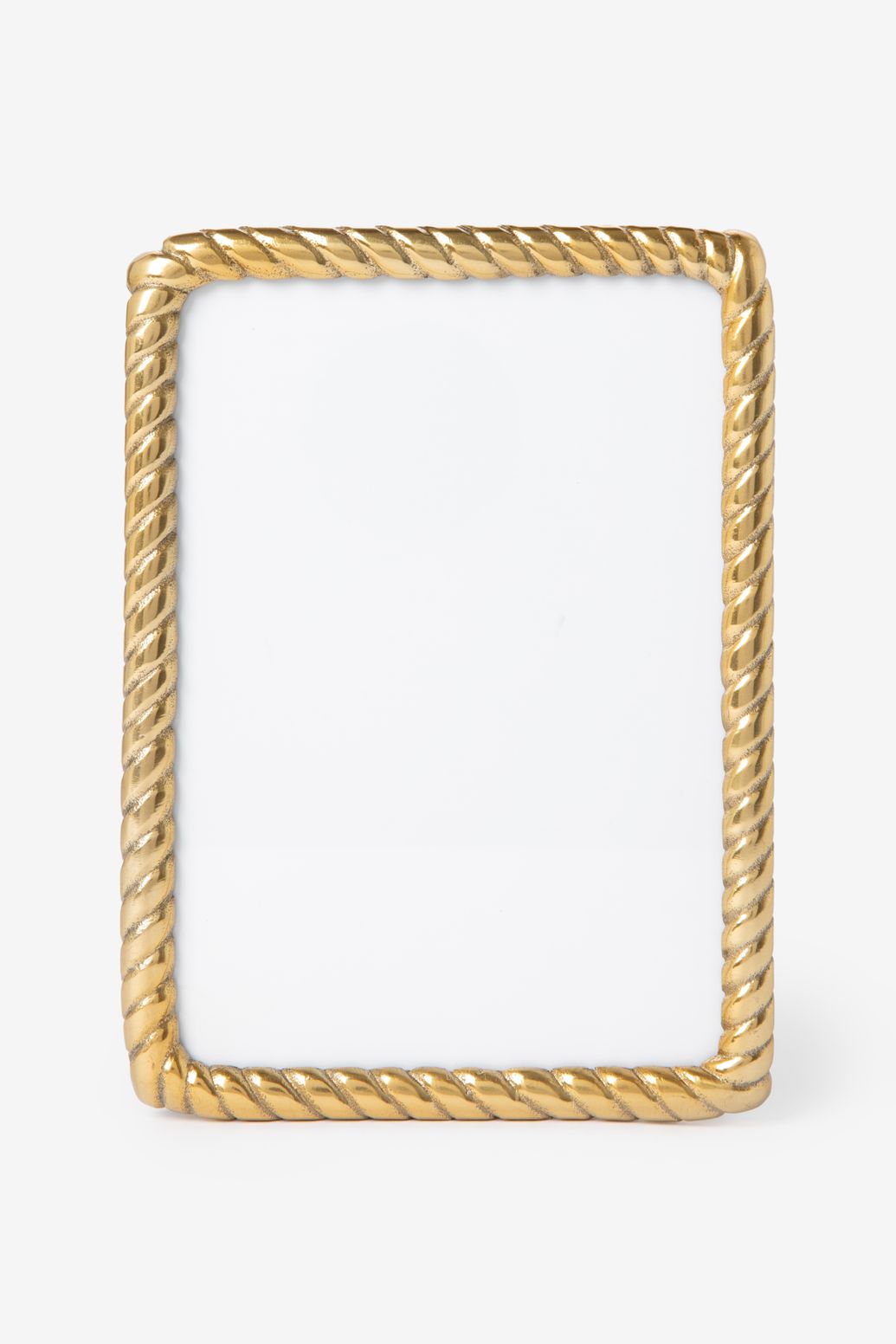 Fotorahmen in Flecht-Optik - goldfarben