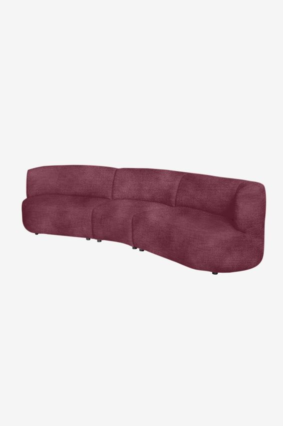 Empress velvet 3,5-zits bank Juke wine red