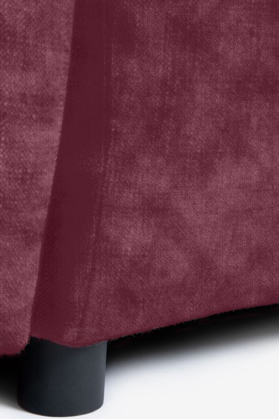 Empress velvet 4-zits bank Juke wine red
