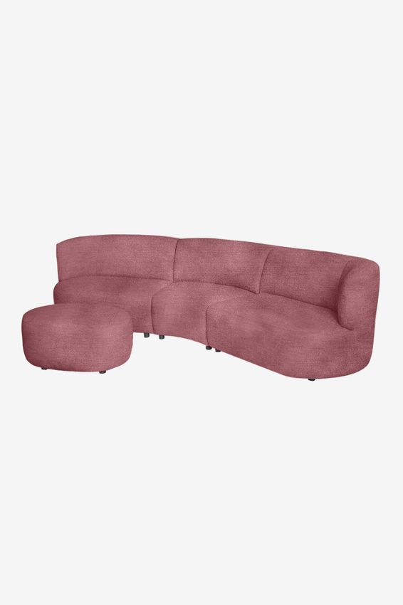 Empress velvet hocker Juke pink