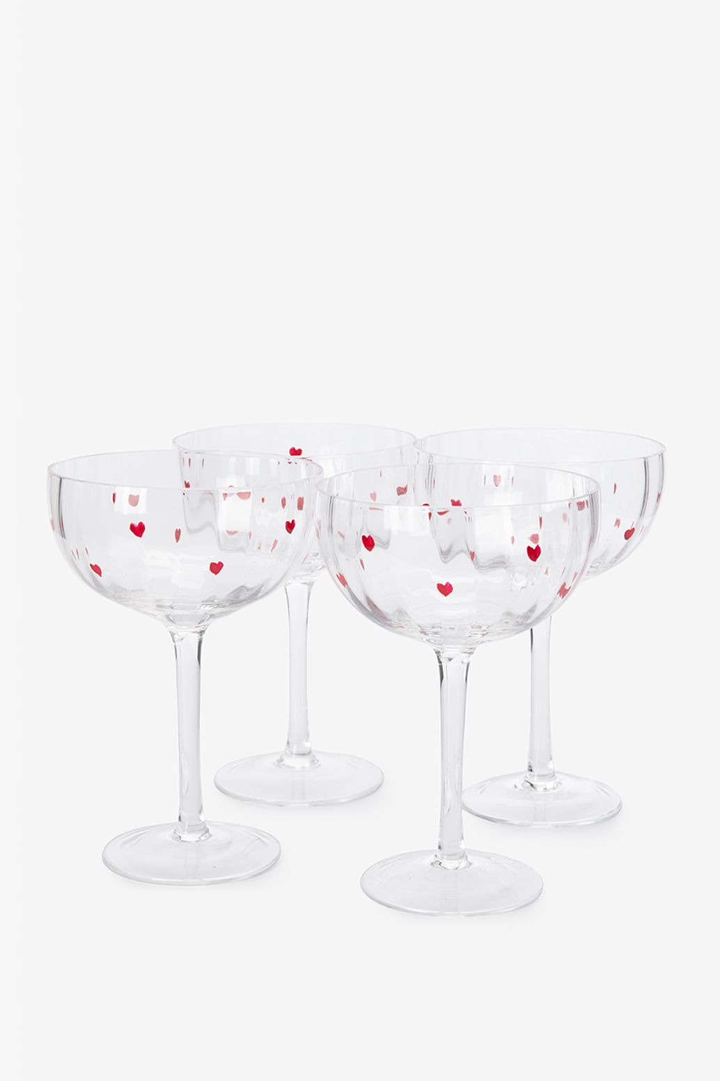 Champagneglazen met hartjes