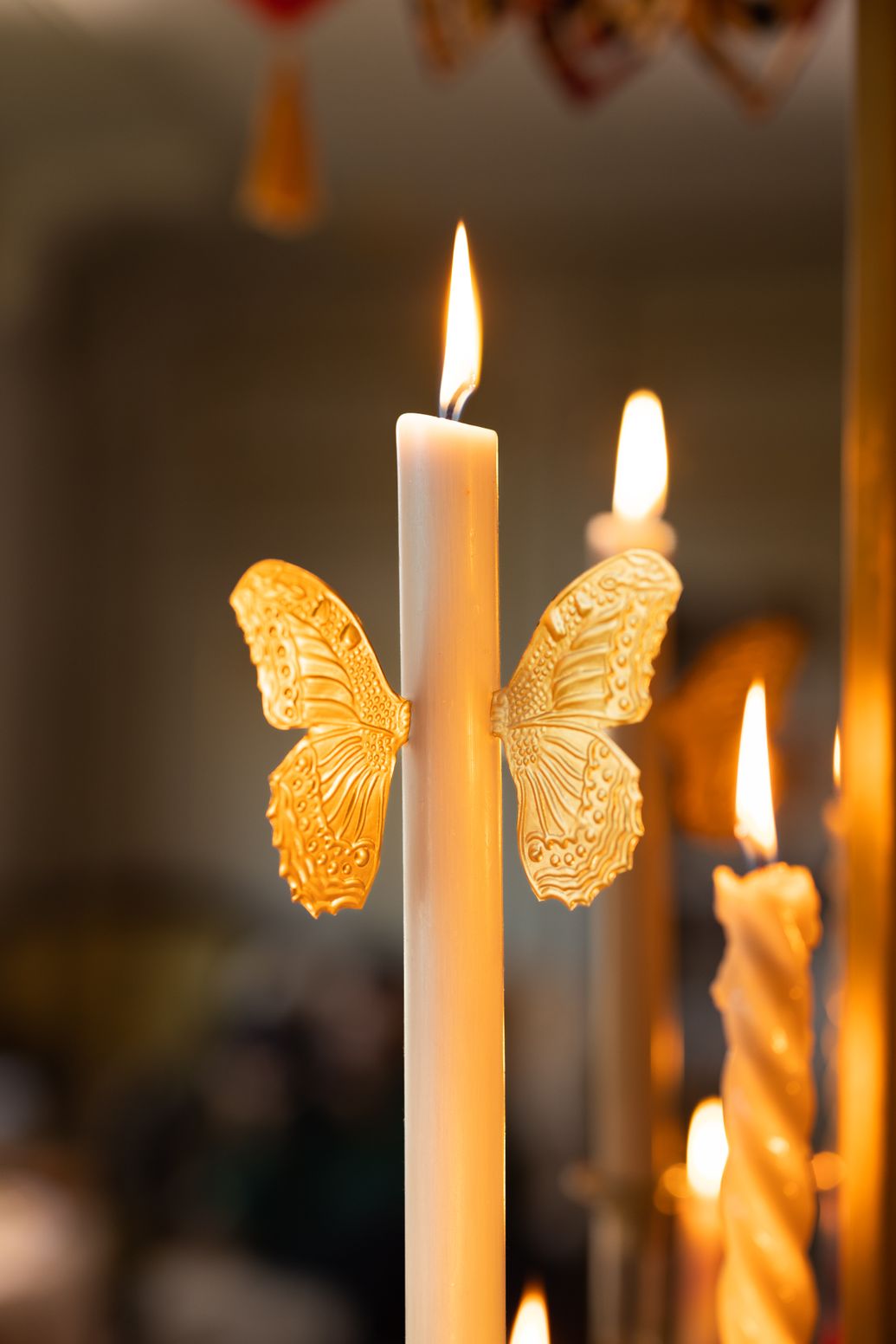 Noël Ornement pour bougie papillon