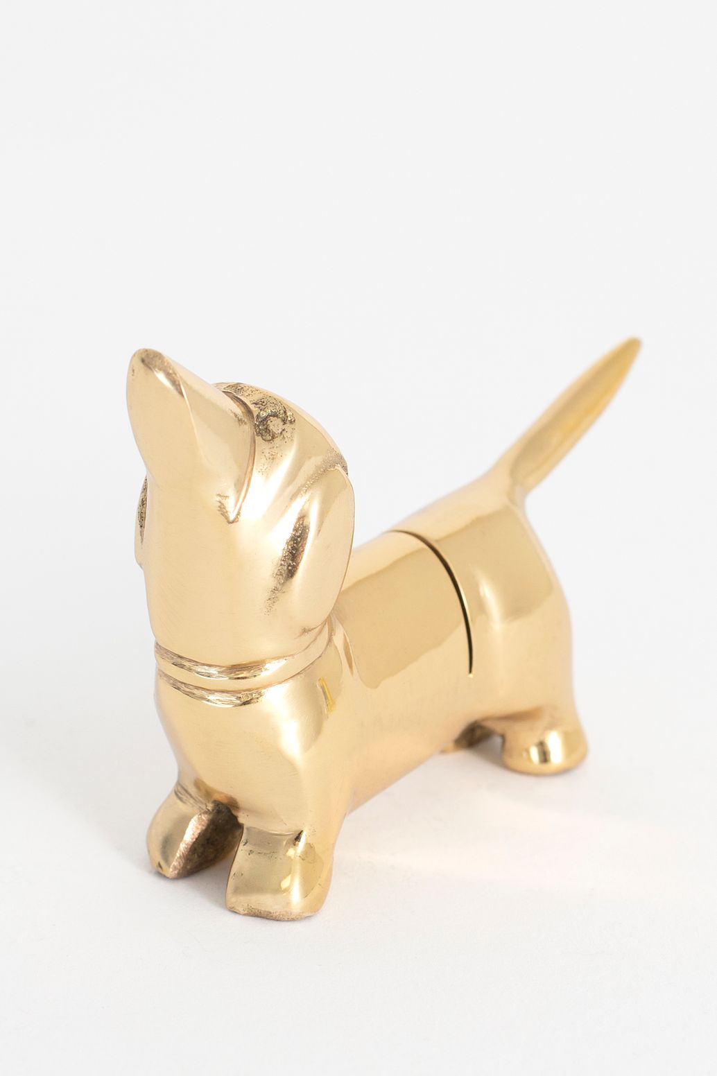 Porte-carte chien en laiton