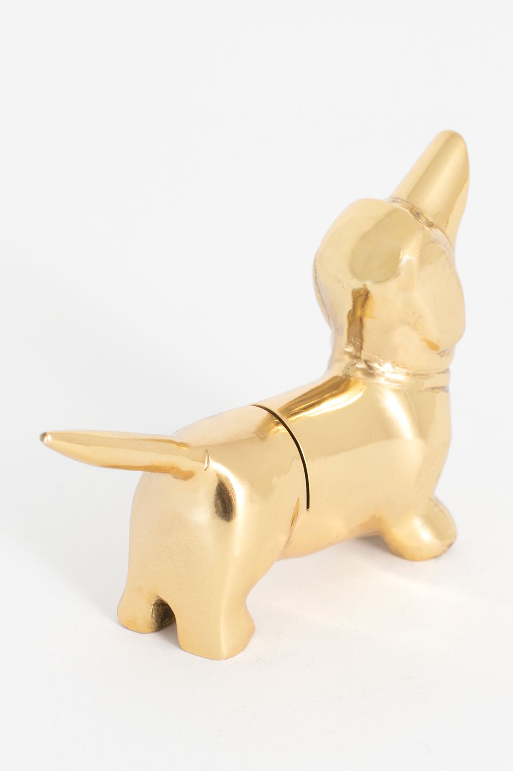 Porte-carte chien en laiton