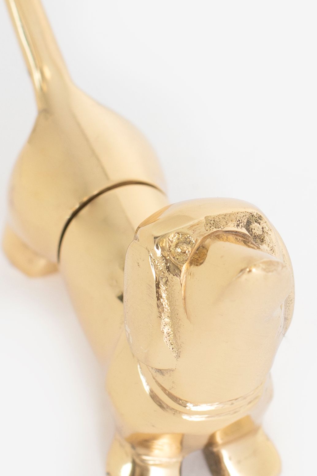 Porte-carte chien en laiton