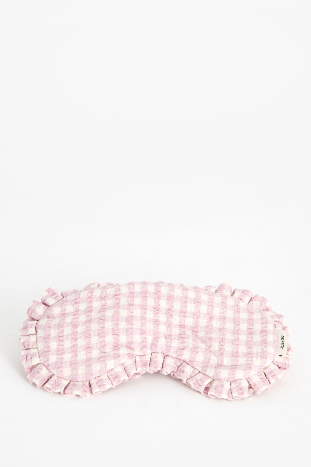 Augenmaske mit Karomuster - flieder