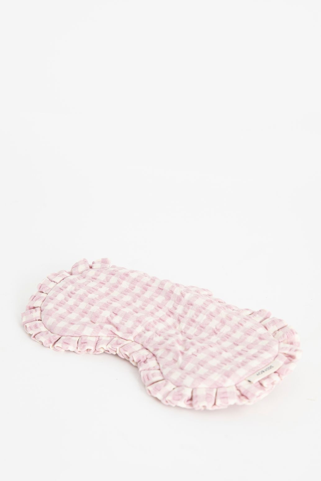 Masque de sommeil à carreaux - violet clair