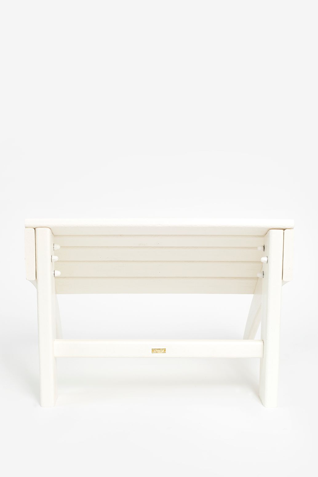 Witte fanback chair voetenbankje