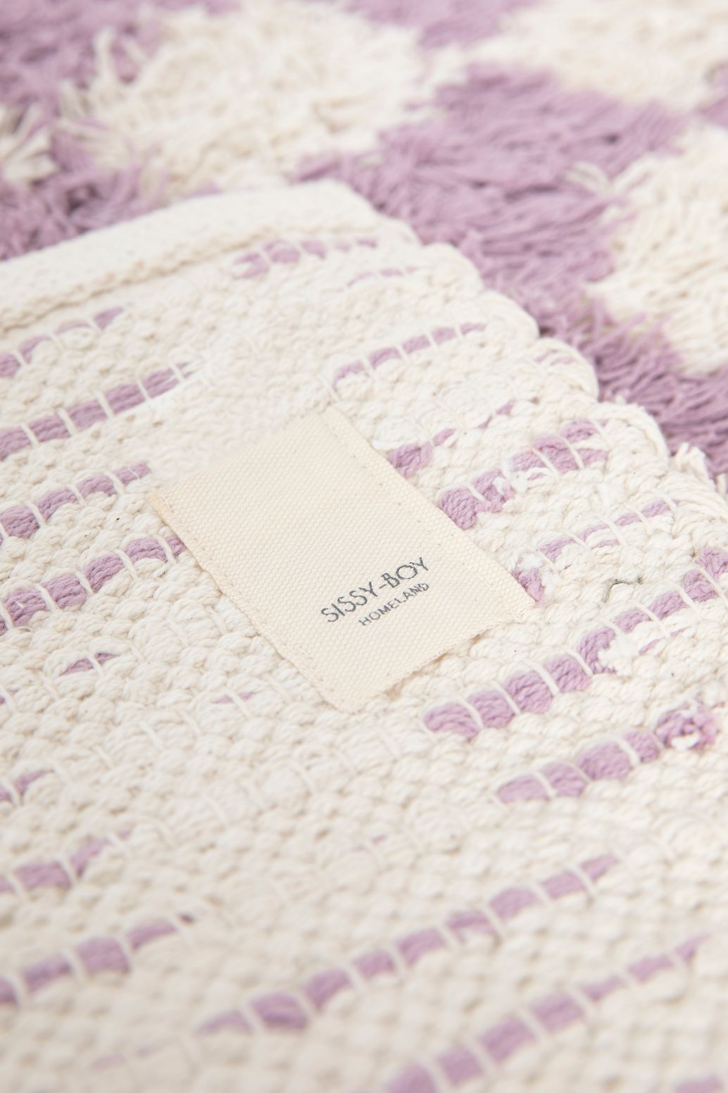 Tapis de bain avec imprimé carreaux - lilas