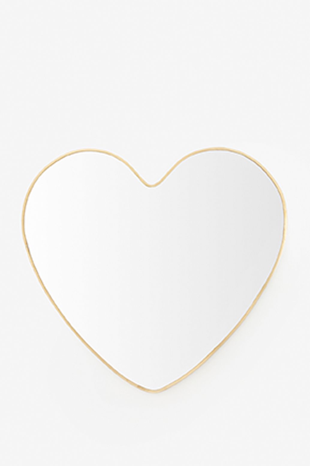 Grand miroir cœur - doré