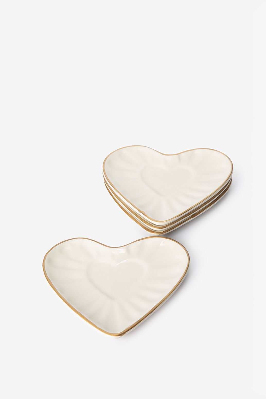 Beige gebaksbordjes hart