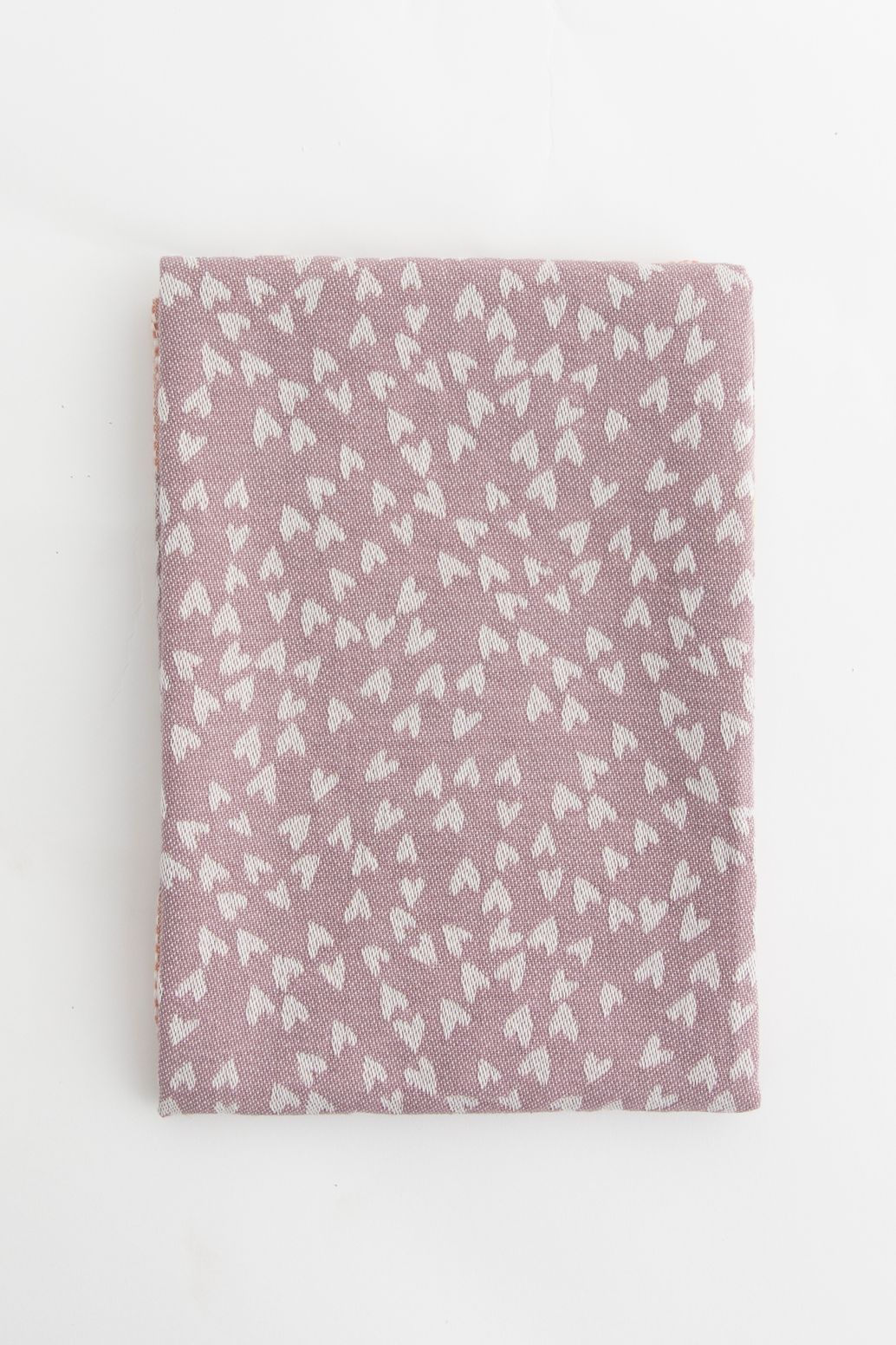 Torchon en coton avec imprimé cœurs - violet