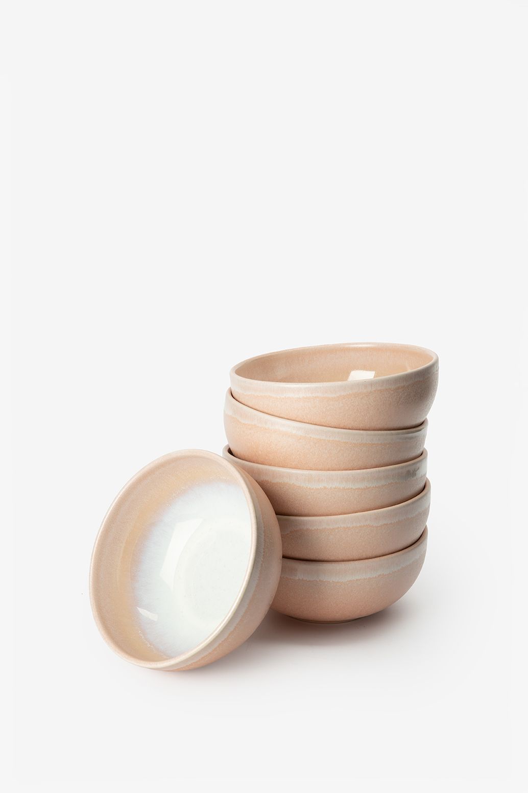 Ontbijtkom lichtroze reactive glaze funky