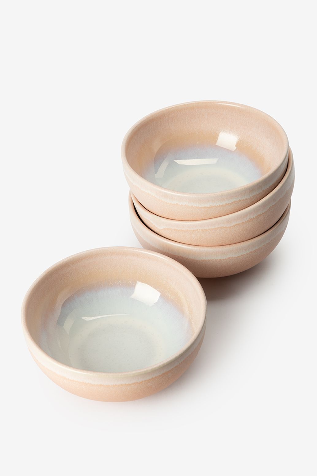 Ontbijtkom lichtroze reactive glaze funky