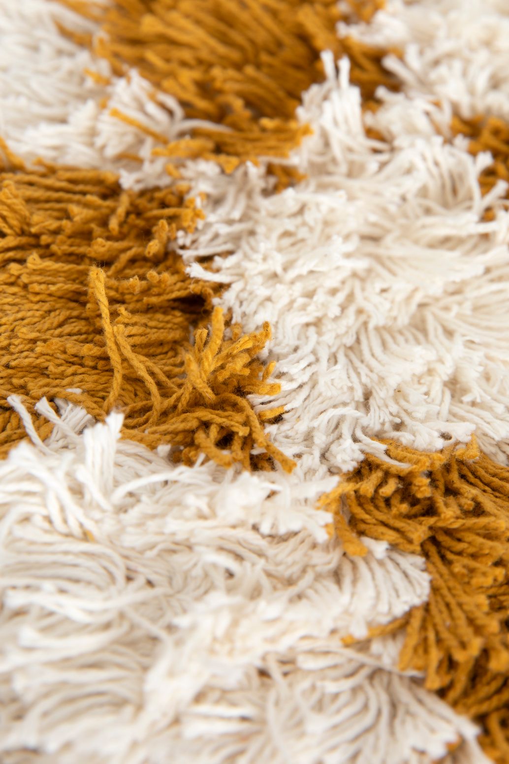 Tapis de bain à carreaux - jaune/blanc