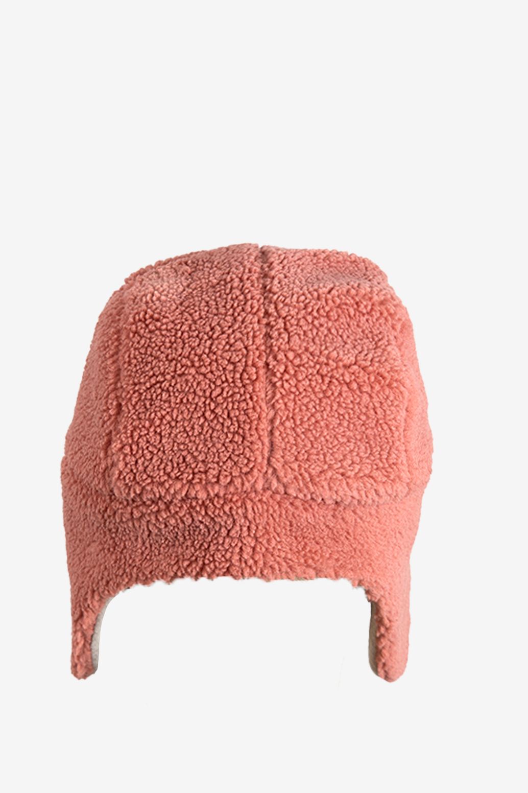 Roze teddy pilotenmuts