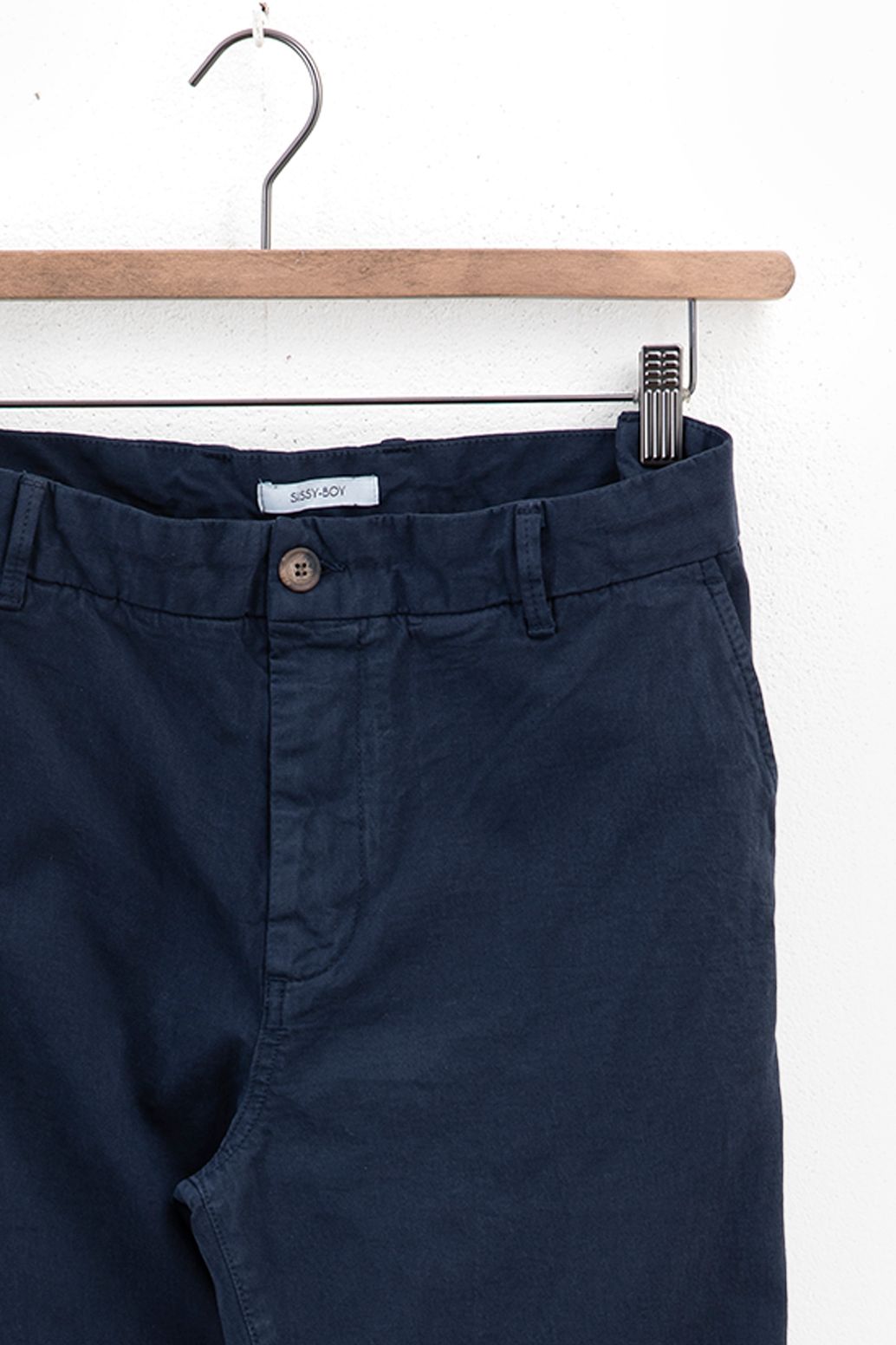 Chino en coton - bleu foncé