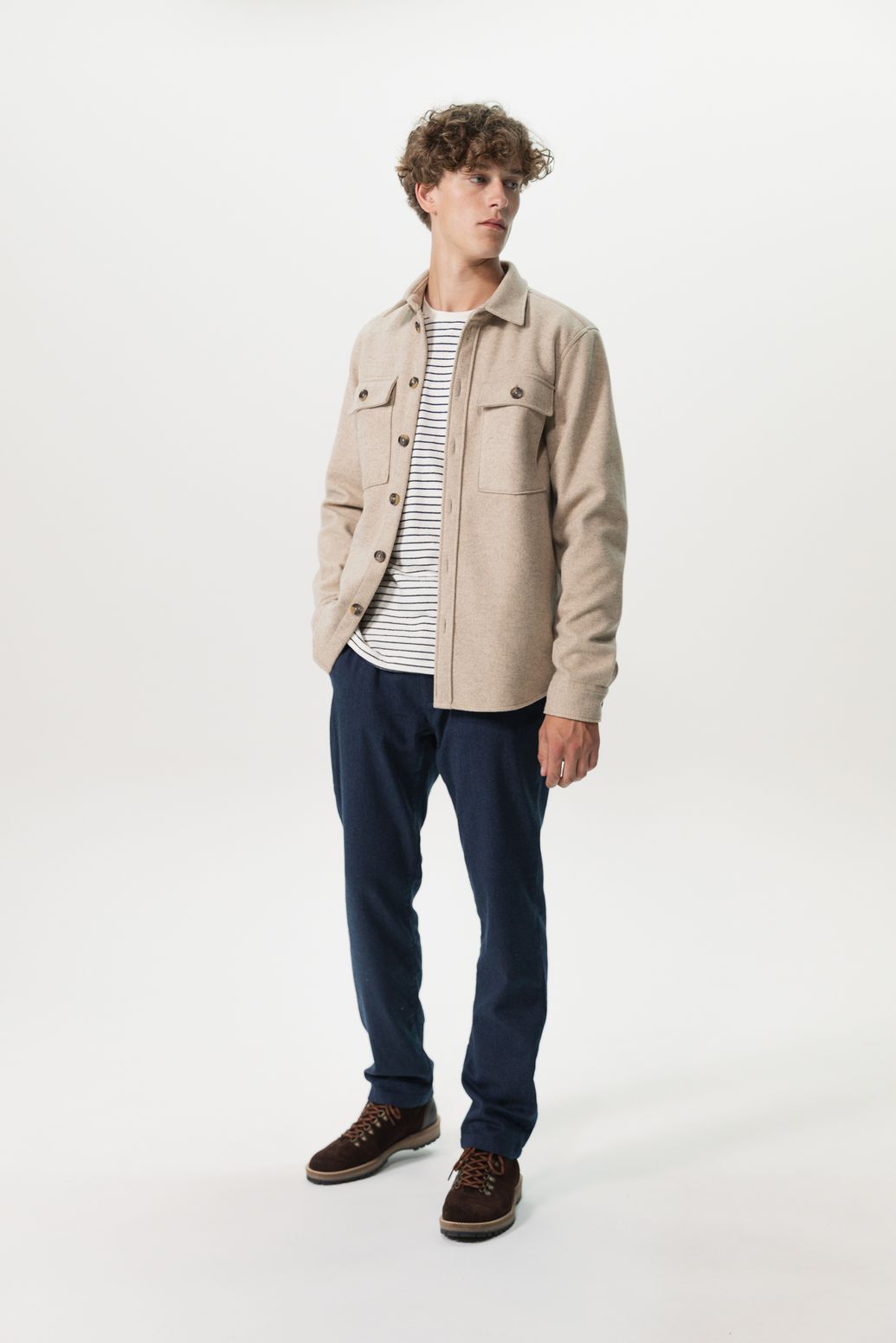 Chino en coton - bleu foncé