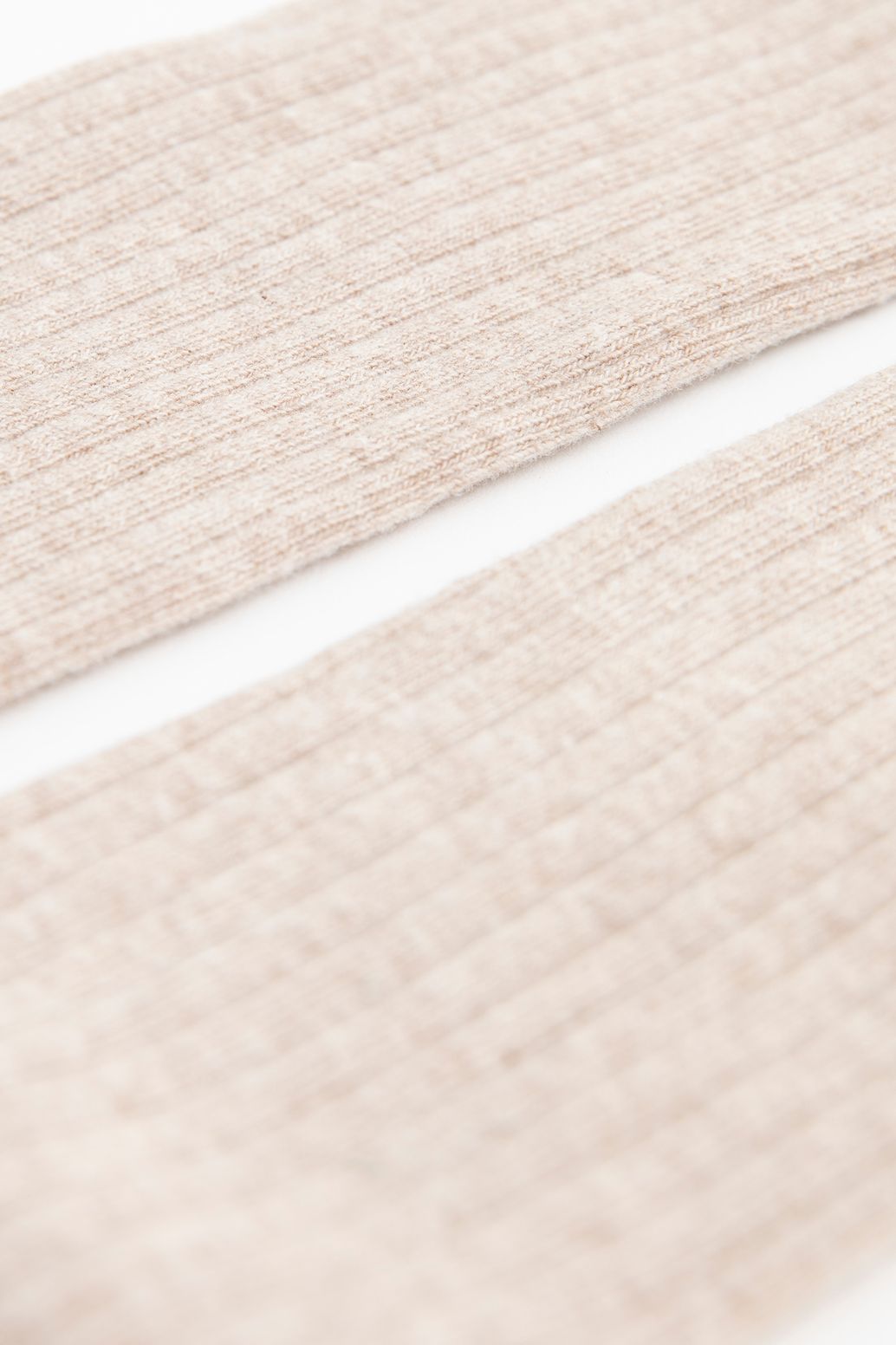 Collants en coton côtelé - beige