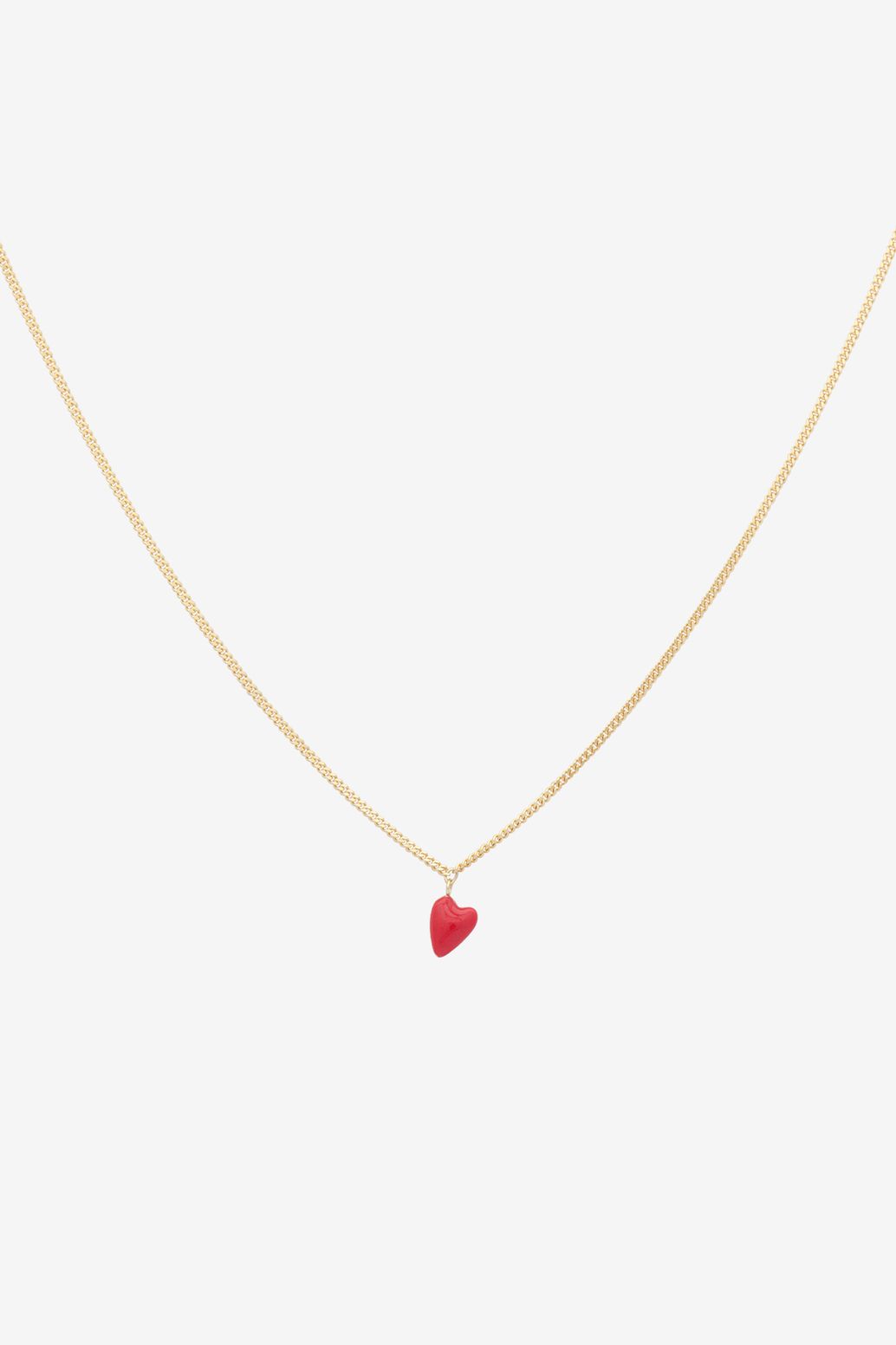 Anna+Nina gold plated heart beat ketting