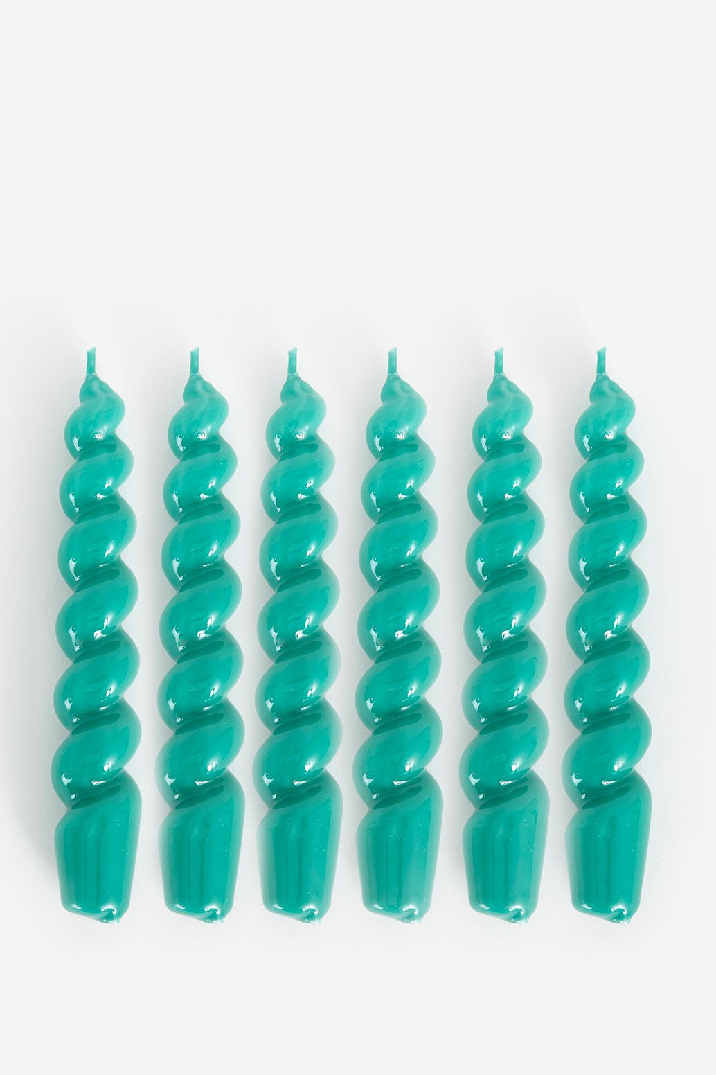 Turquoise draaikaarsen 16cm