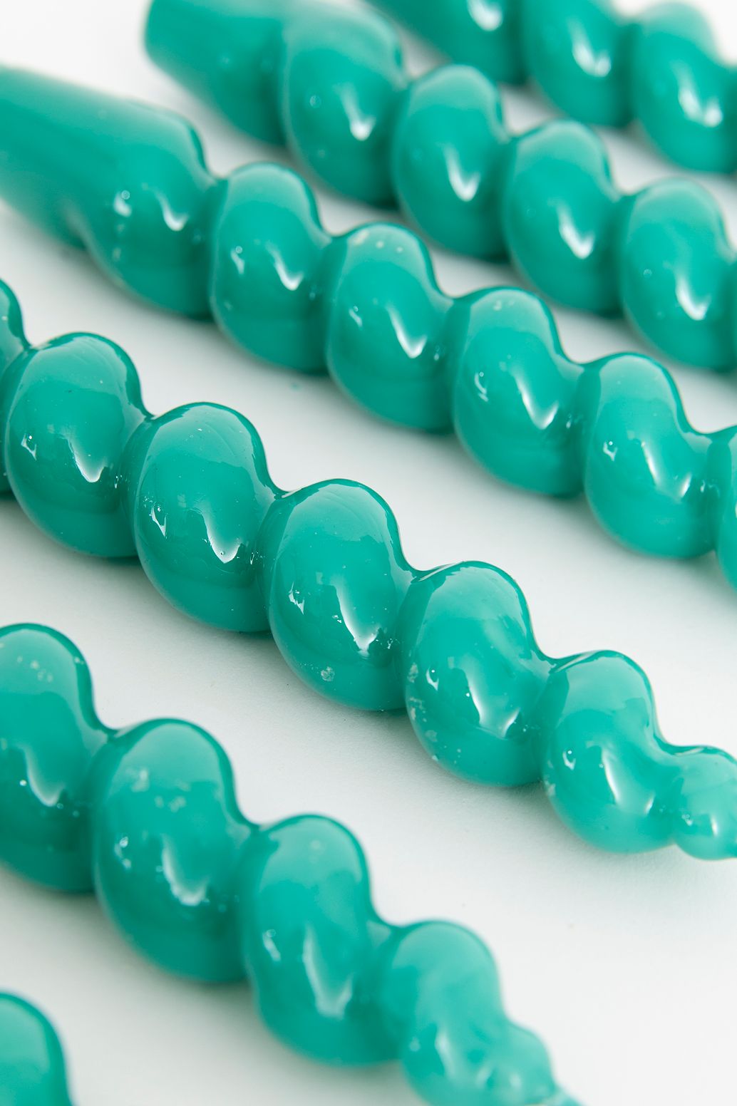 Turquoise draaikaarsen 16cm