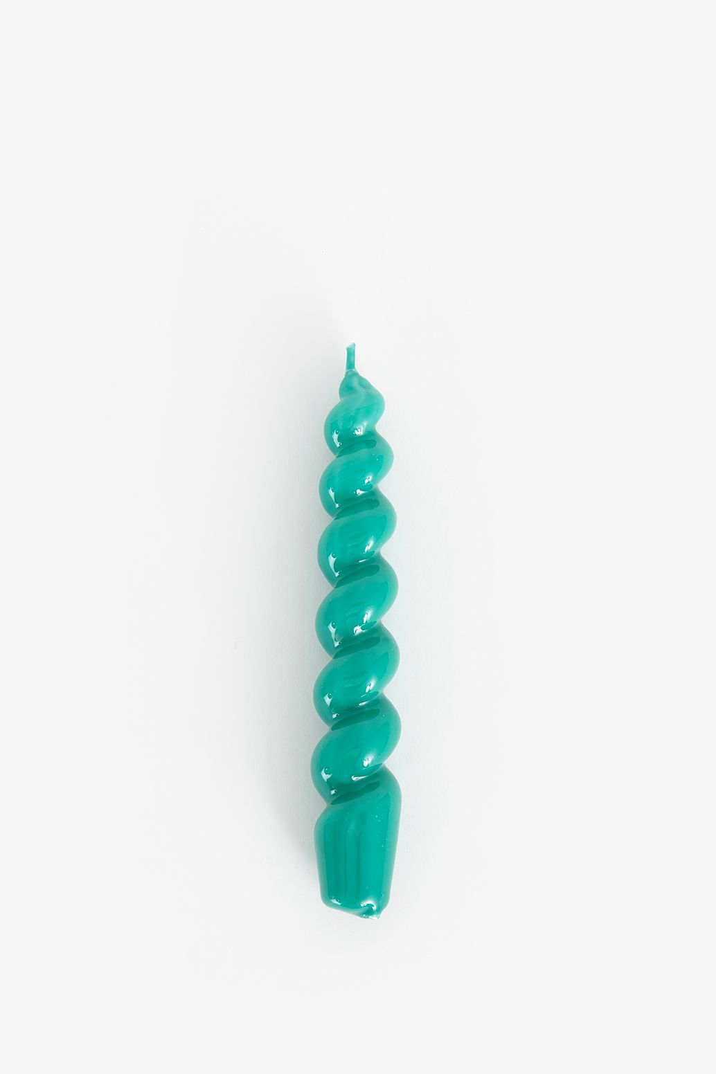 Turquoise draaikaarsen 16cm