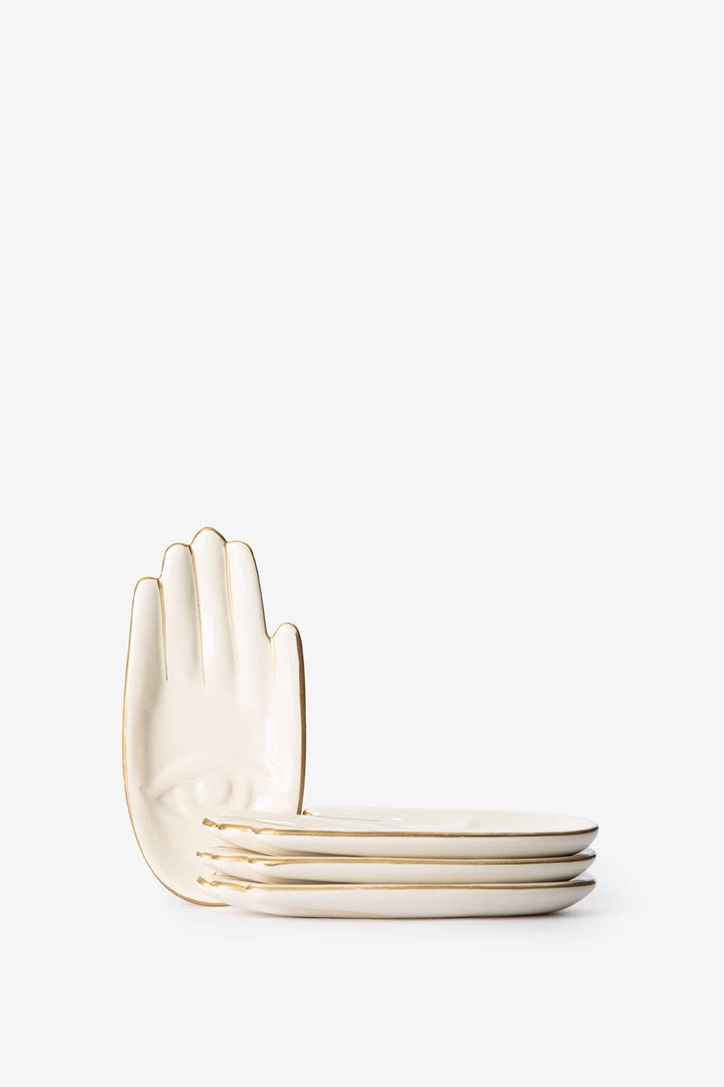 Beige gebaksbordjes hand