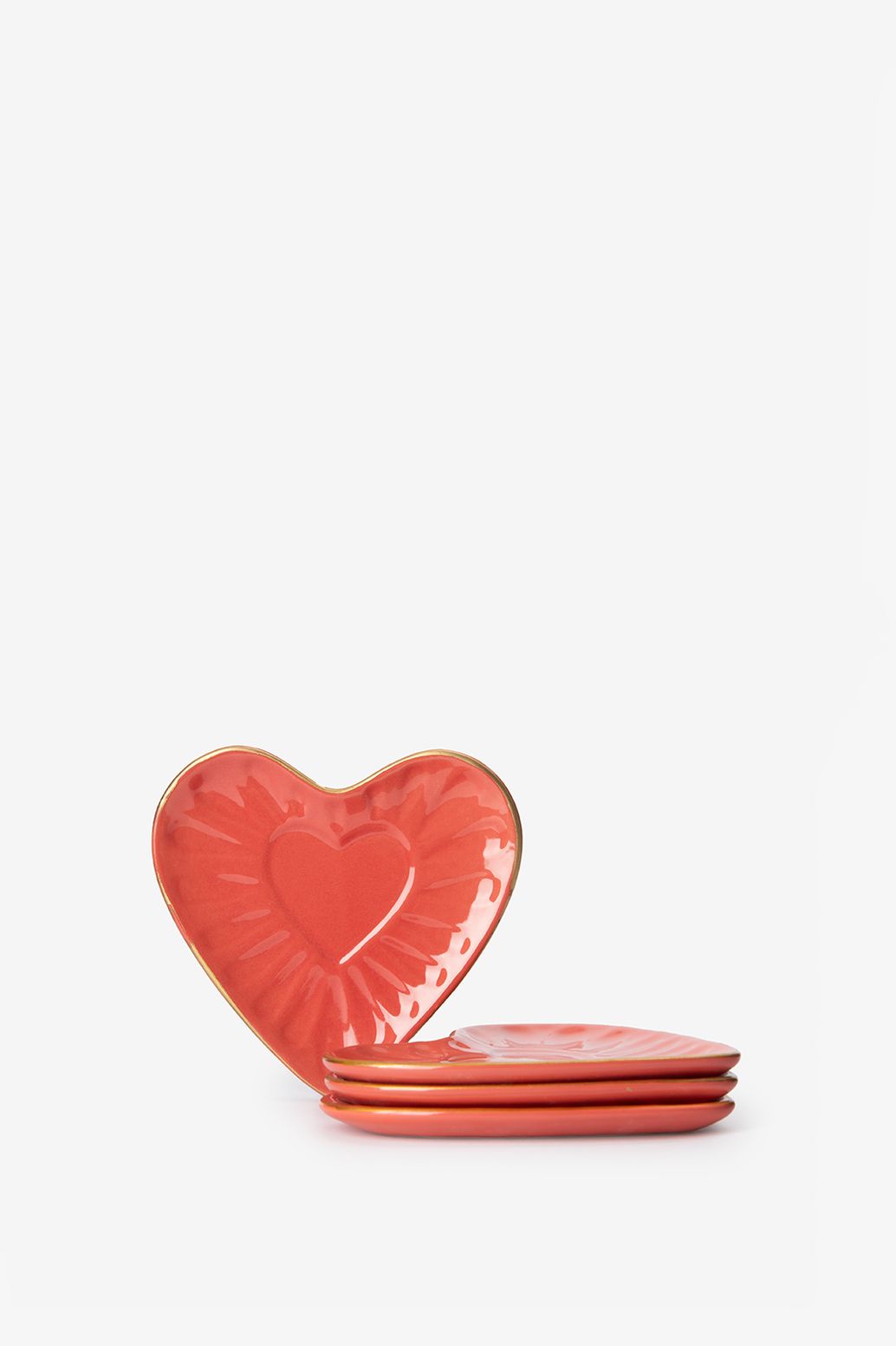 Dessertteller Herz - orange