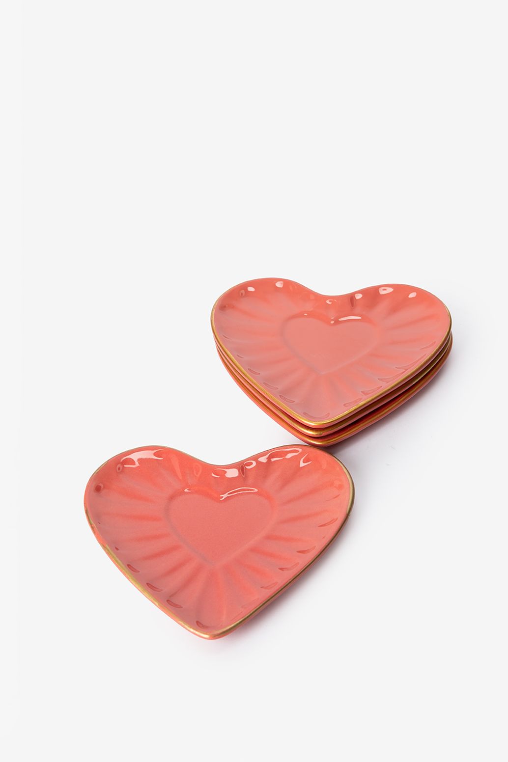 Dessertteller Herz - orange