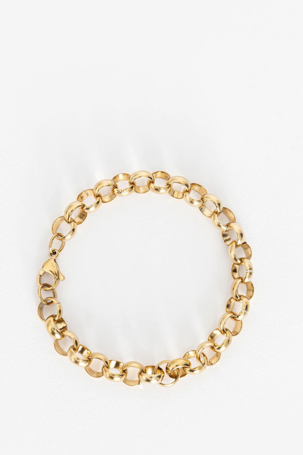 Gold plated armband met grote schakels