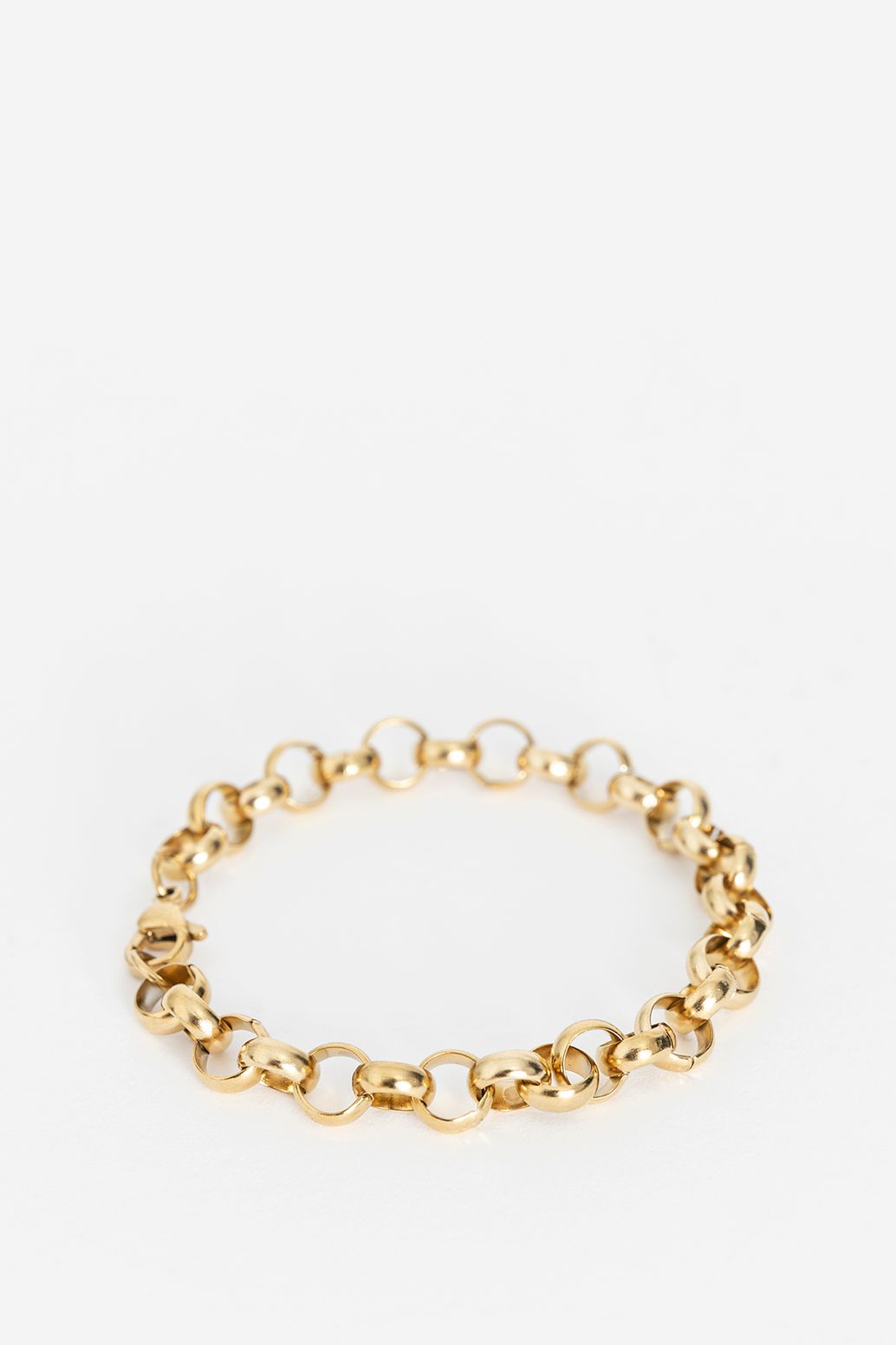 Gold plated armband met grote schakels