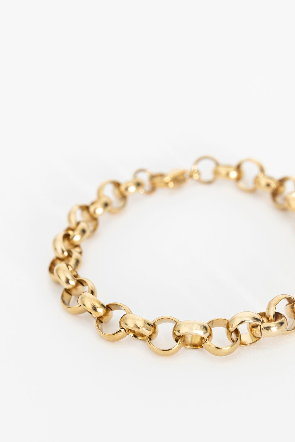 Gold plated armband met grote schakels