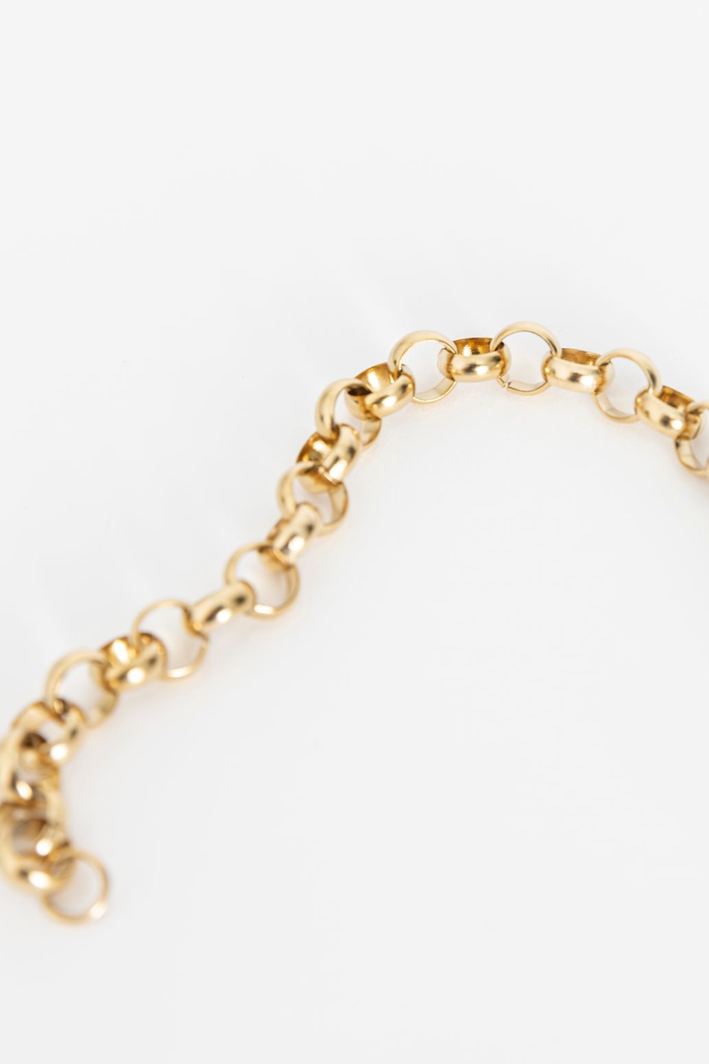 Gold plated armband met grote schakels