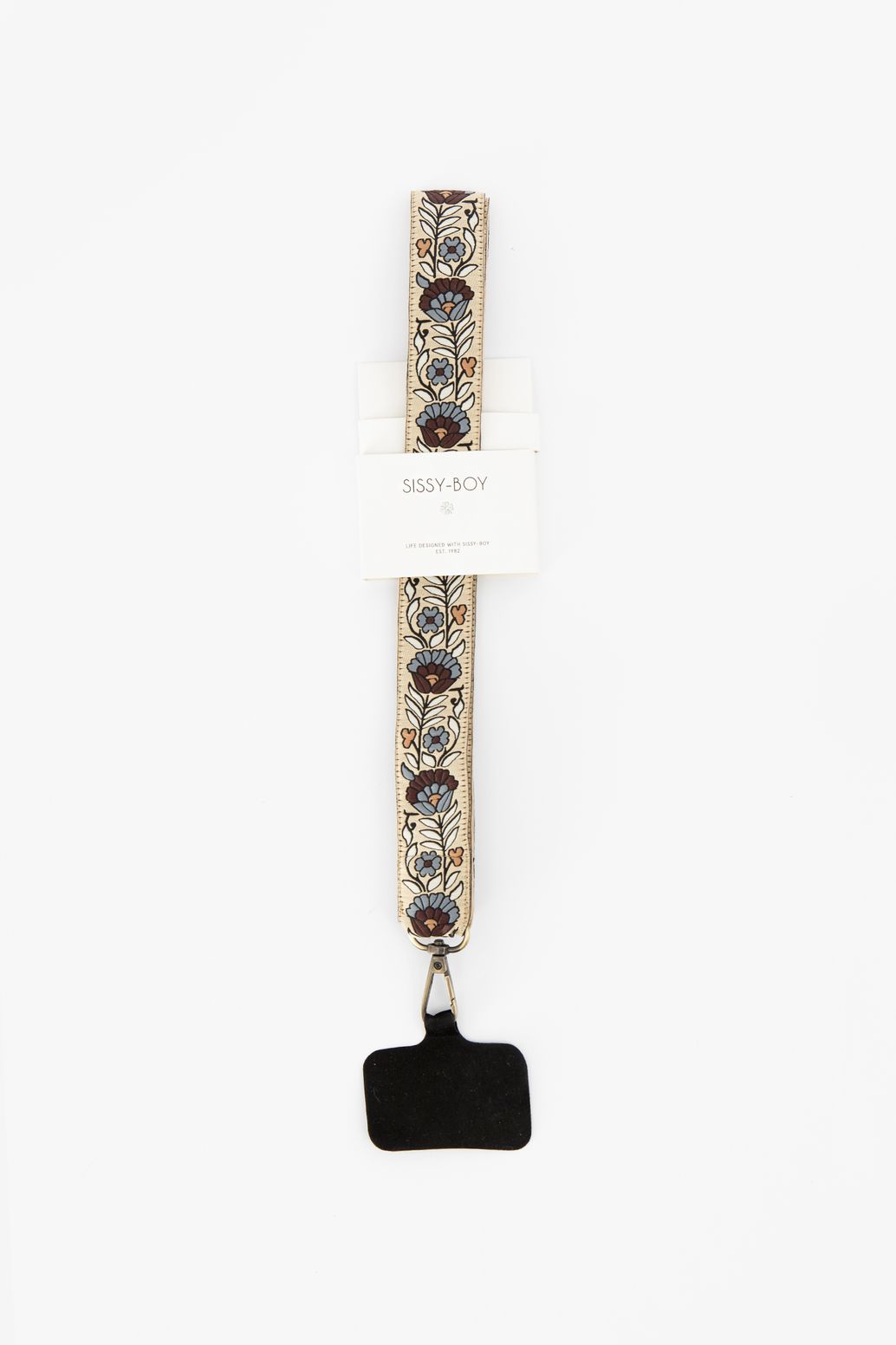 Cordon téléphone jacquard flower