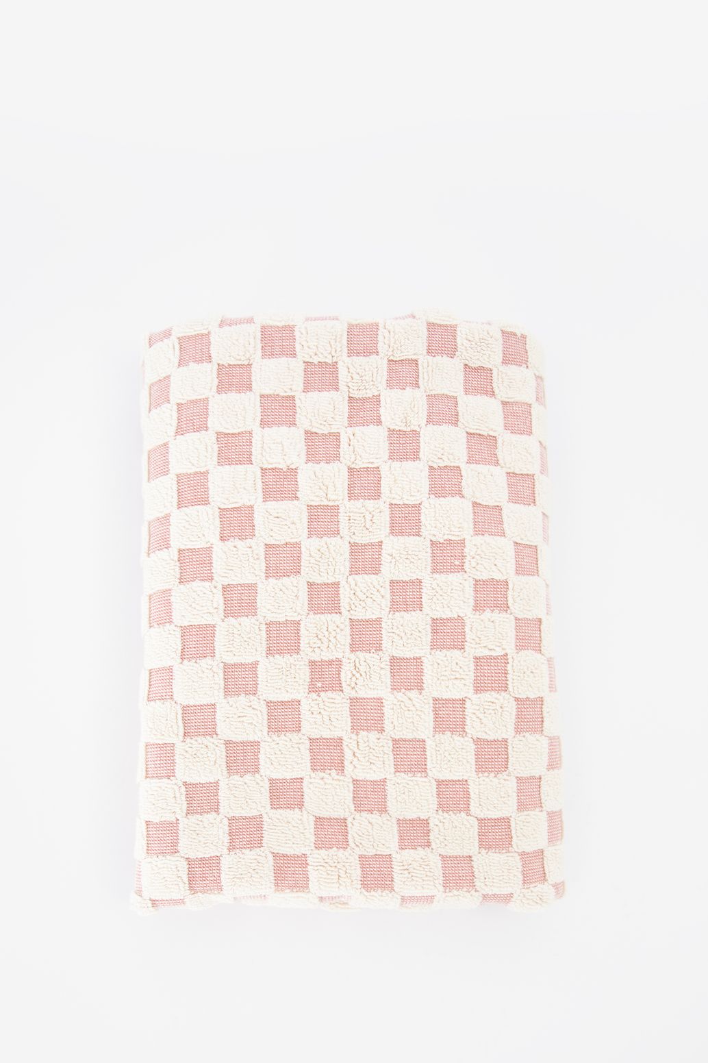 Handtuch mit Blockmuster - hellrosa