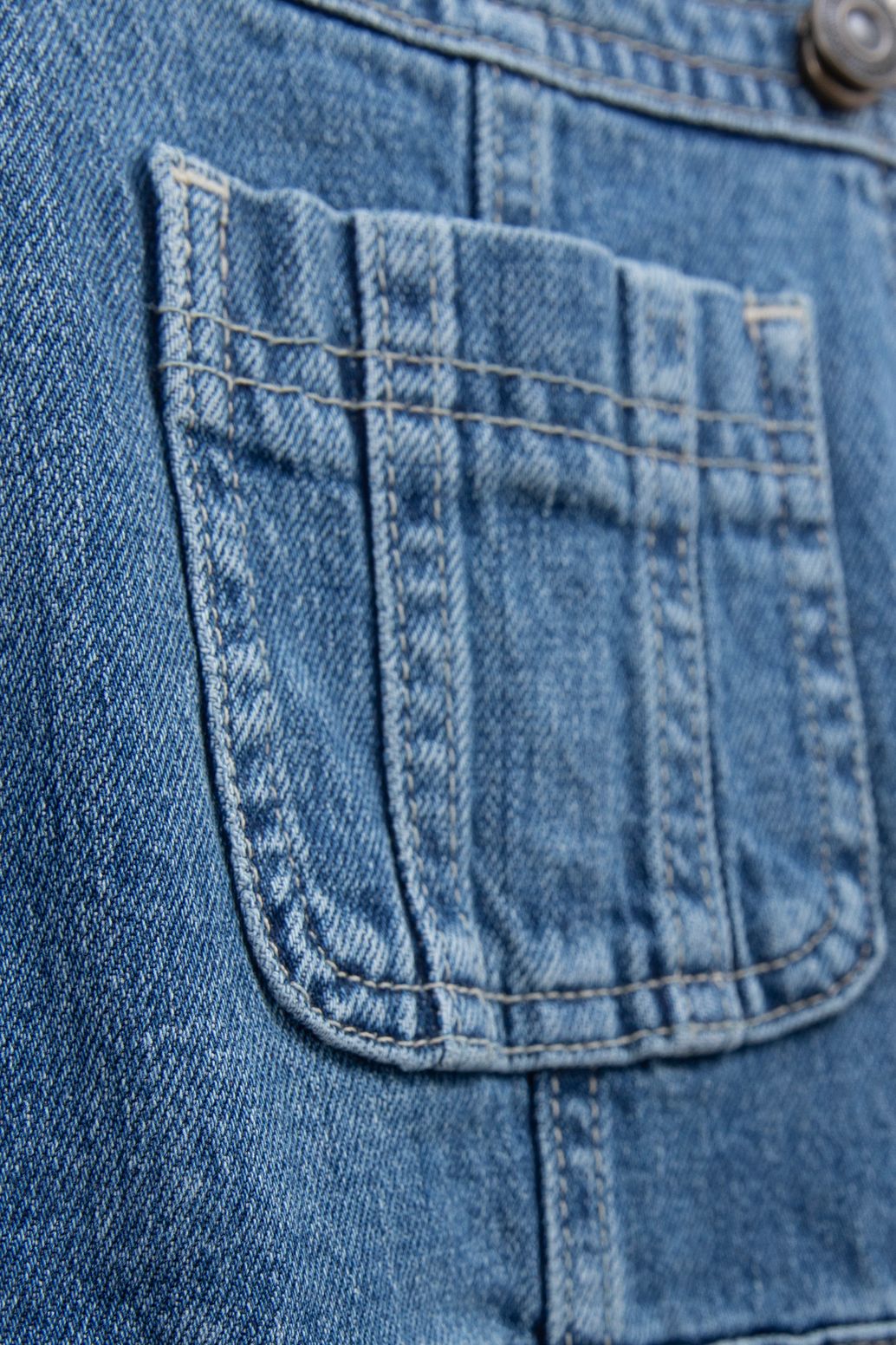 Jeans-Latzhose - blau