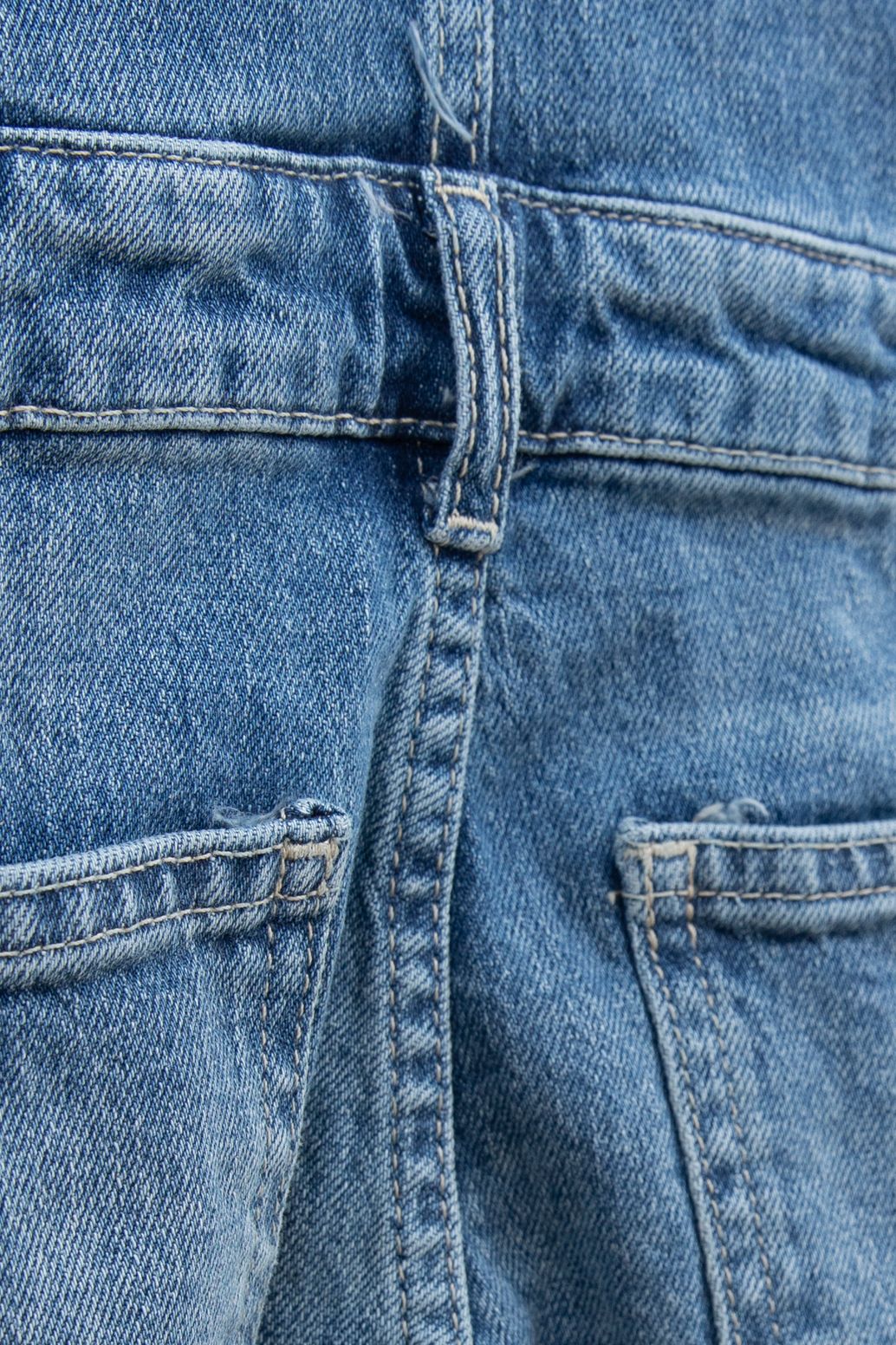Jeans-Latzhose - blau