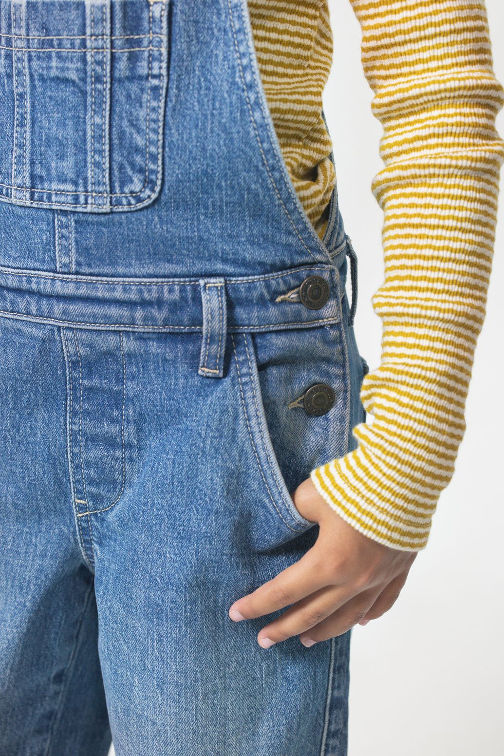 Jeans-Latzhose - blau