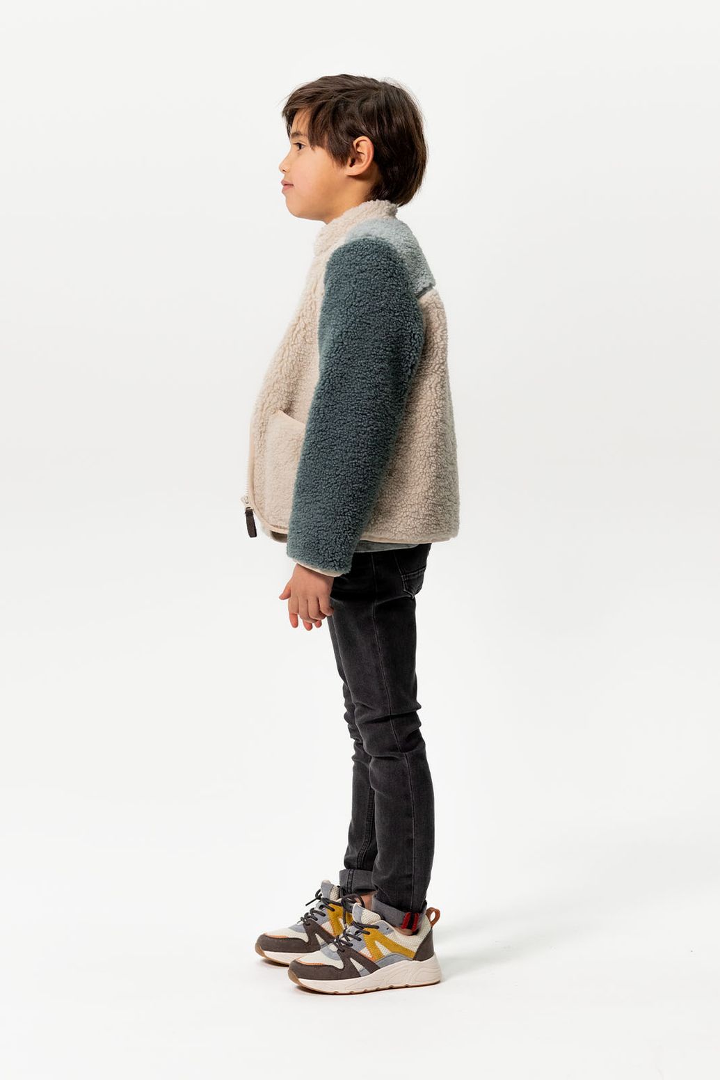 Donkergrijze slim fit jog jeans